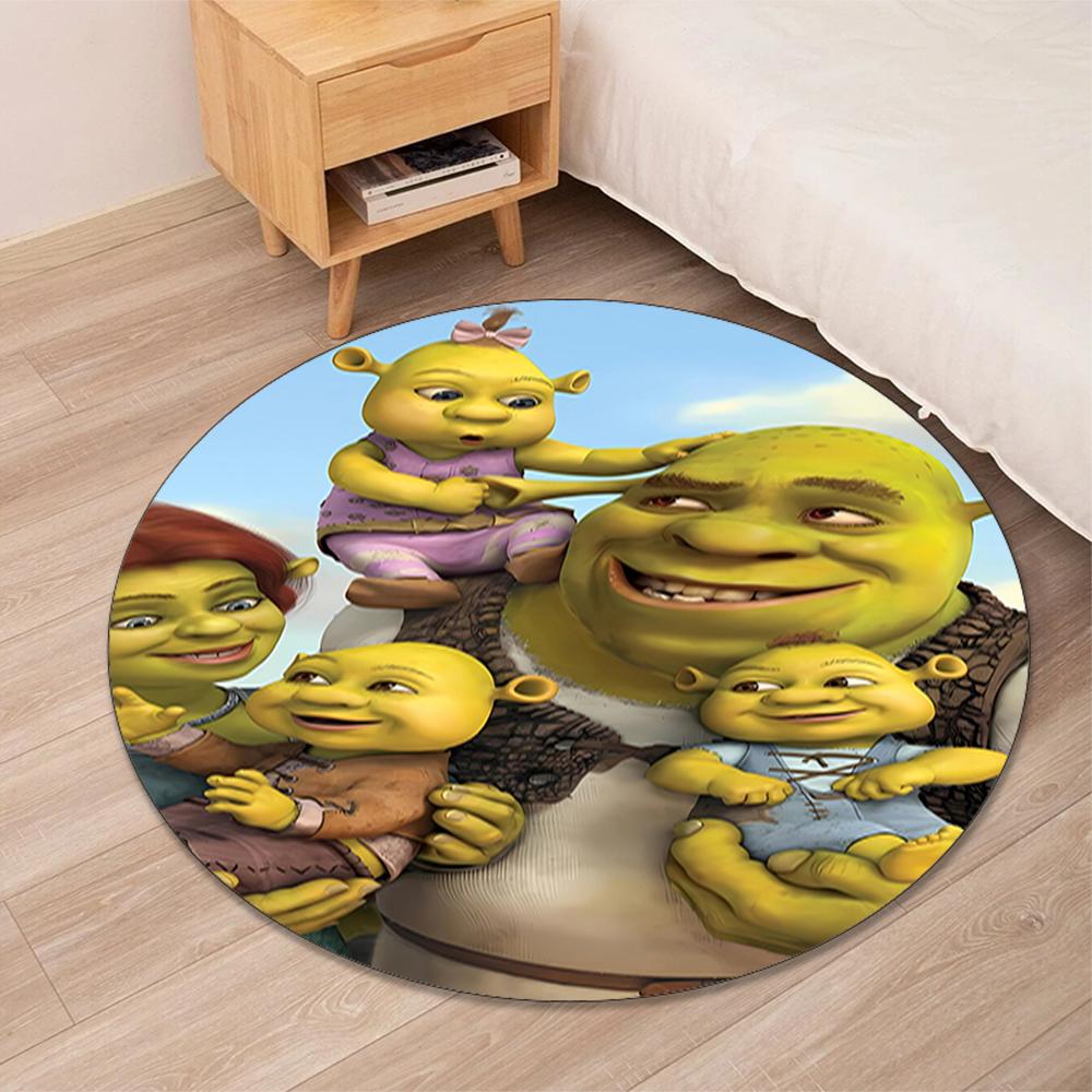 Runder Shrek-Teppich Teppich Stuhlteppich Teppich für Wohnbereiche Eingangsbereich Fußmatten, für Bürostuhl Wohnzimmer Schlafzimmer Küchenraum.