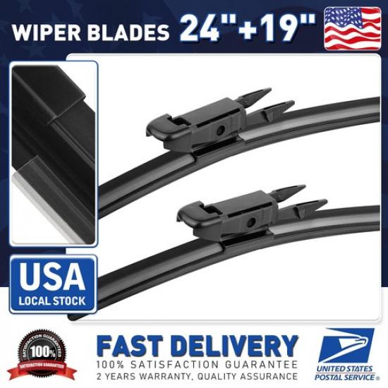 New Original Equipment Bracketless Windshield Wiper Blades 24 &19  All Season US