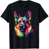Watercolor Colorful German Shepherd Dogs T-Shirt