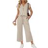 Summer New Style Women's Round-neck Short-sleeved Mid-length Pants for Casual and Fashionable Wear As A Two-piece Set