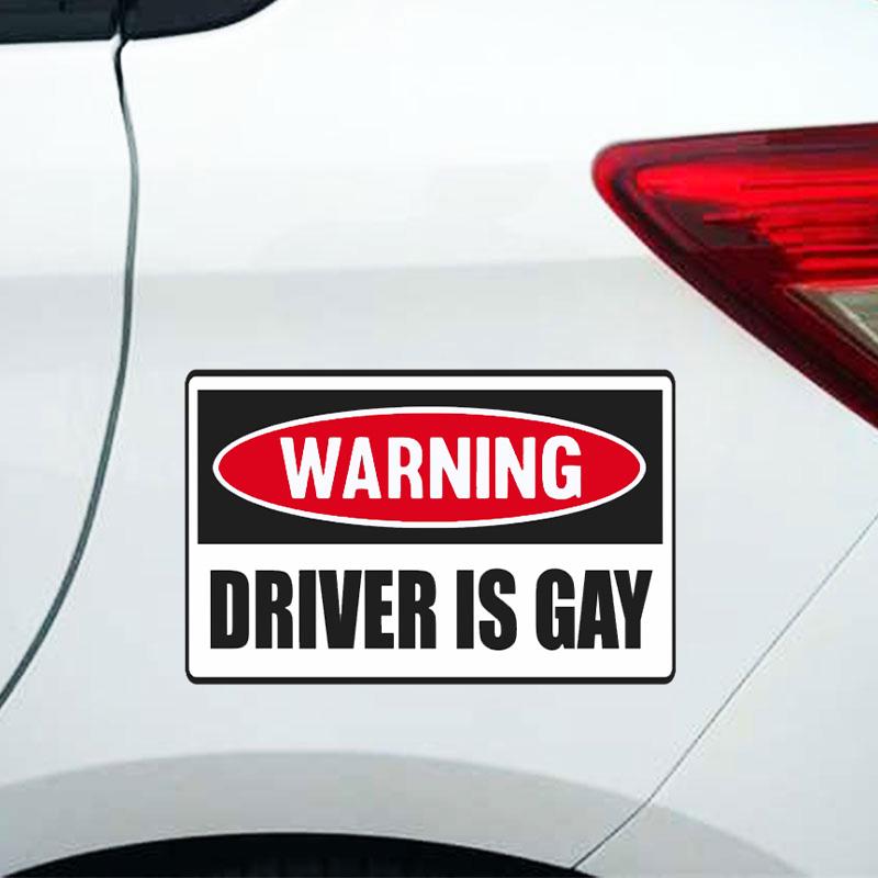 Buy Nakleyki Sticker Driver Is Gay PVC Cars Stickers Auto Decor