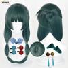 Anime Maomao Cosplay Wig Long Dark Green Scalp Wig Heat Resistant Synthetic Hair Party Unisex Wigs + Wig Cap