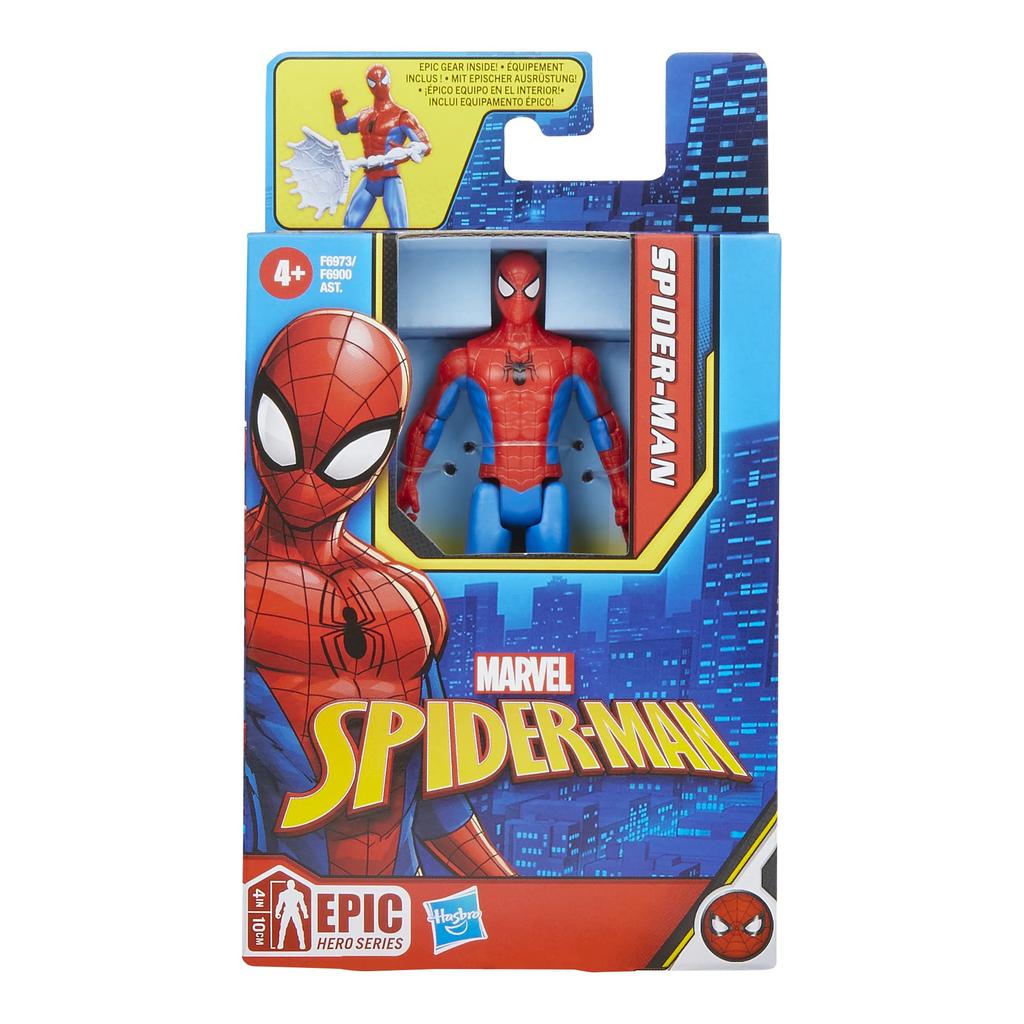 Hasbro Marvel Epic Hero Series Classic Action with for Ages 4 and Genuine Product Spider-Man Spider-Man Figure, 4-inch (10 Cm) Size, Accessories, Up,