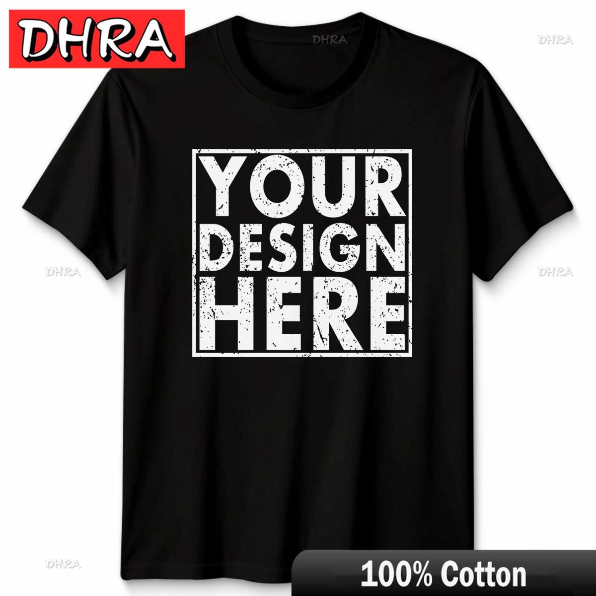 Personalised Your Logo or Text Here Text Customization Unisexs TShirt Womens Tee with Hip Hop Grunge Graphic Tee Tops Streetwear 4XL