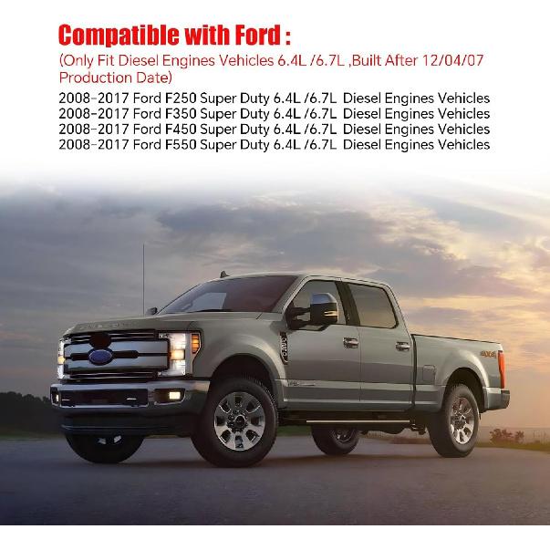 Diesel Gas Cap, Diesel Fuel Cap For Ford, FC1068, 8C3Z-9030-C Replacement For 2008-2017 Ford F250 F350 F450 F550 Super Duty 6.4L, 6.7L, 2008 2009