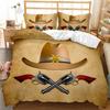 Western Cowboy Duvet Cover Set Single King Wild West Themed Cowboy Bedding Set Microfiber Rodeo Cowboy