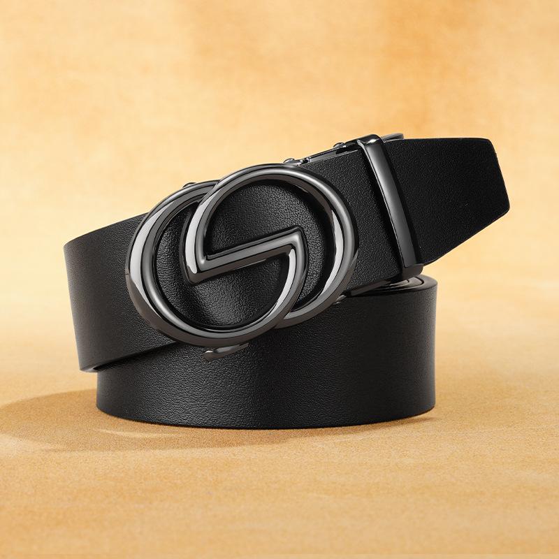 

Мужской ремень в стиле ретро, деловой ремень с автоматической пряжкой, высококачественные брюки для молодежи и людей среднего возраста 110cm