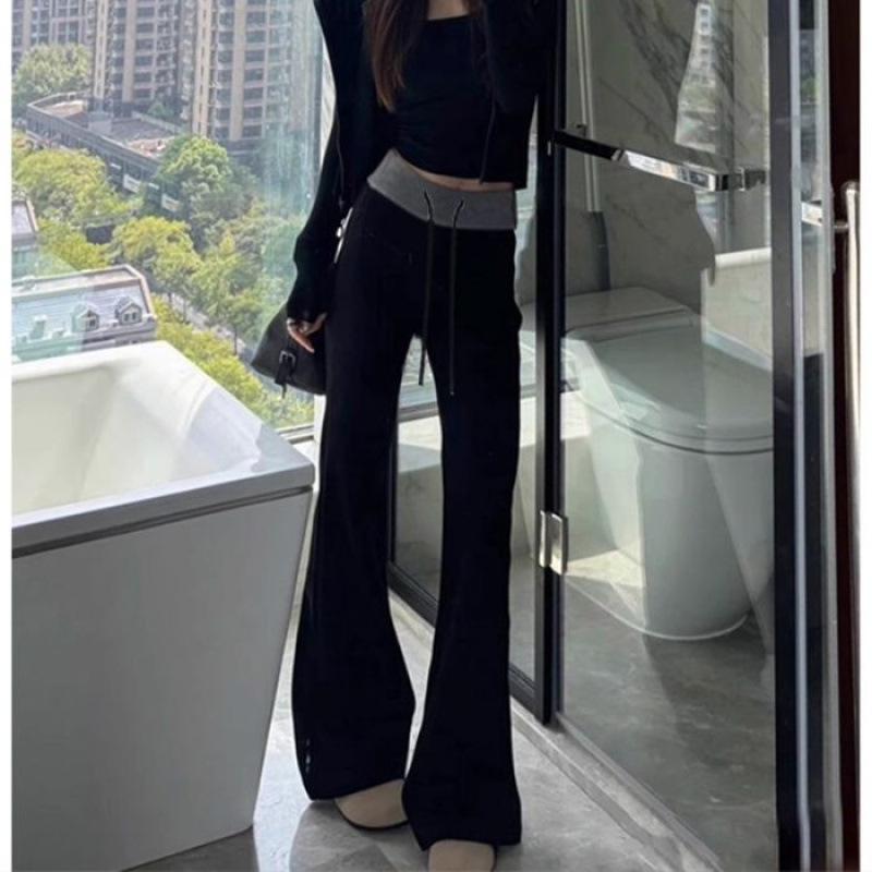 2026 Spring Maternity Slightly Flared Straight-Leg Suit Pants - Slimming, Wide-Leg, Casual Wear Medium