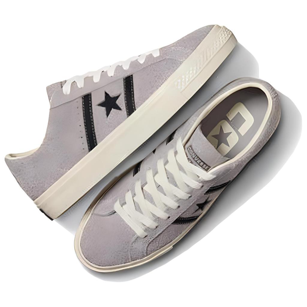 Converse One Star Academy Pro Suede Totally Neutral Black Unisex Sneakers Grey Egret A07619C