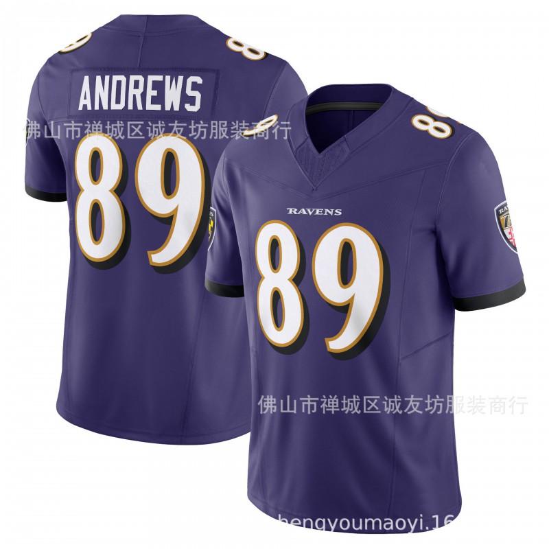 3rd Gen Football Jersey Baltimore Ravens 89 Mark Andrews Black Mens Sports Shirt