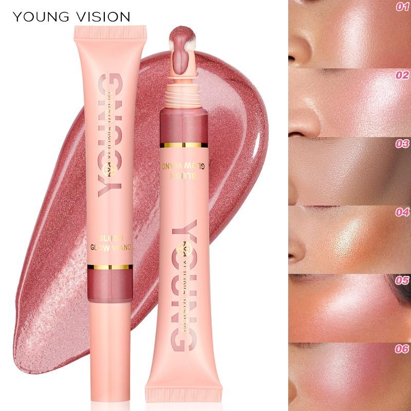 YOUNG VISION Liquid Air Cushion Blush Highlighter Pearlescent and Fine Blush Liquid Easy To Handle and Carry