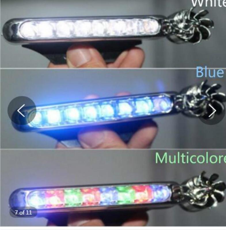 

2pcsLED Car Lights Wind Power Generation Cars Motorcycles Bicycle Wind Energy Daytime Running Lights білий