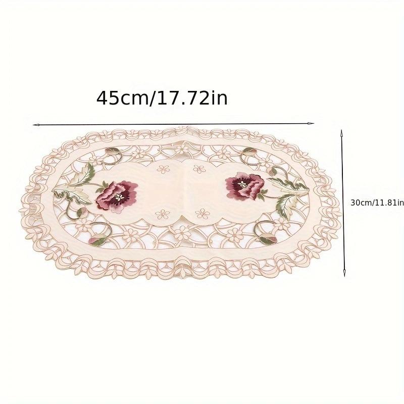 

Практичная вышивка, скатерть-дорожка с полым цветком, вышитая цветочная ажурная скатерть, прямоугольные дорожки 2025 Новинка