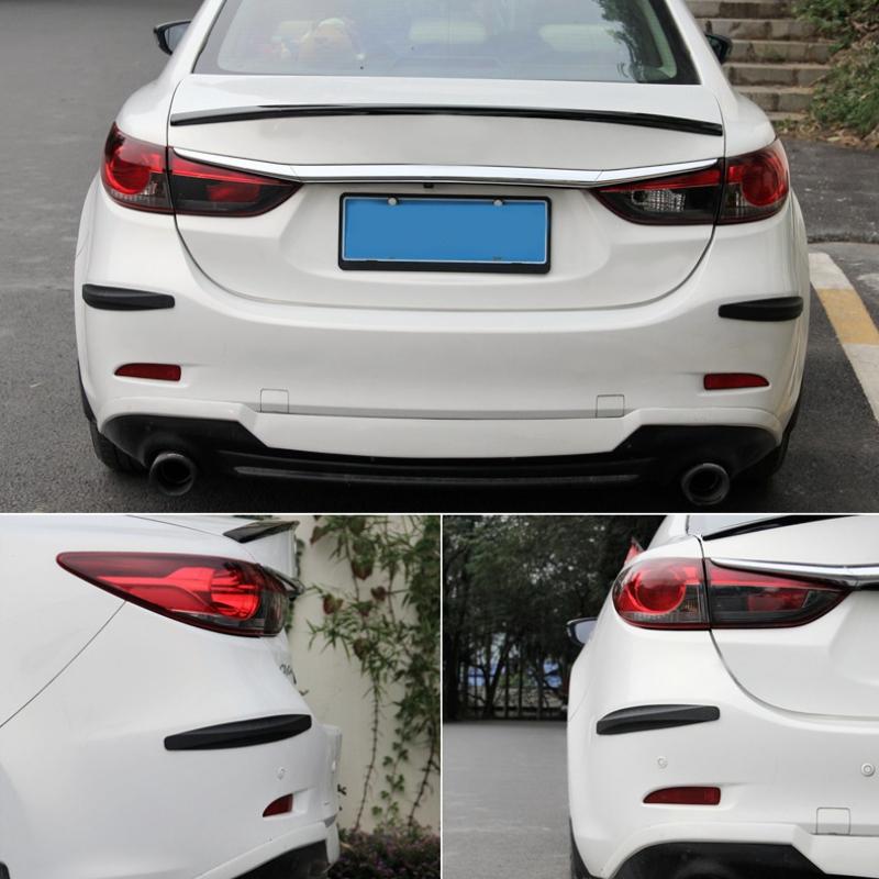 2pcs/set Universal Car Bumper Carbon Fiber Rubber Bumper Protection Car Anti-collision Strip