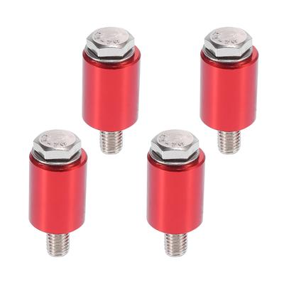 X AUTOHAUX Car Turbo Engine Motor Hood Vent Spacer Riser Hood Vent Spacer Riser Kit Aluminum Alloy 8mm