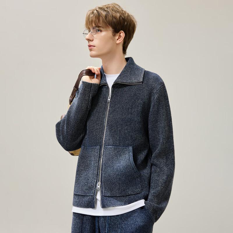 

LUOZI Мужской вязаный кардиган на молнии из смеси растительного хлопка 2XL (185)