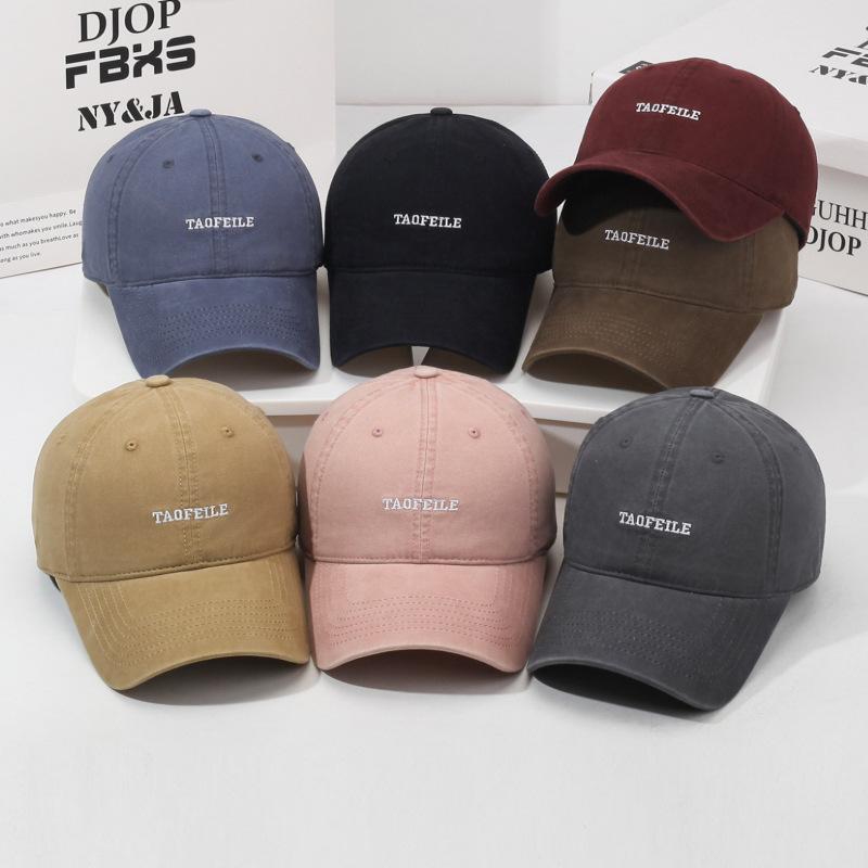 Casquette de baseball brodée Lettre Homme Femme Casquette en coton