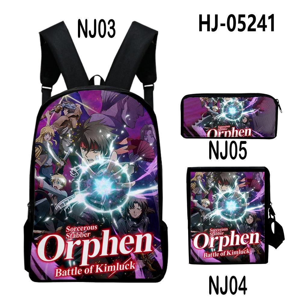 Harajuku Sorcerous Stabber Orphen 3D Print 3pcs/Set Pupil School Bags Laptop Daypack Backpack Inclined Shoulder Bag Pencil Case