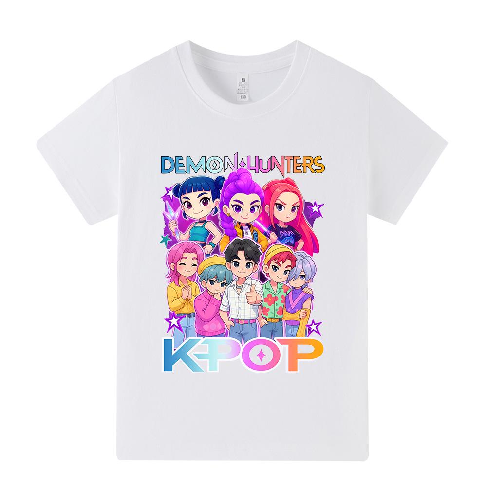 Kpop Demon Slayer Group Kids Short Sleeve T-Shirt