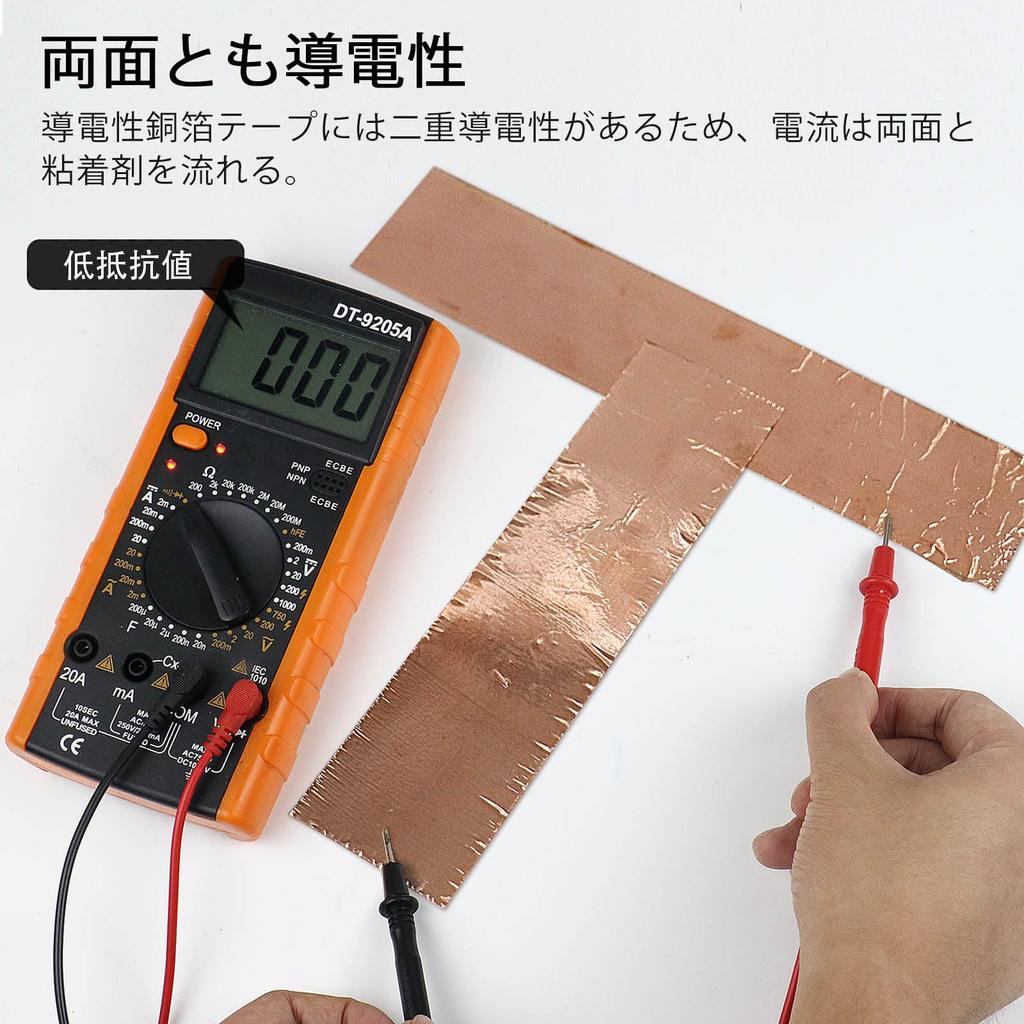 BOMEI PACK Copper Foil Tape, Double-Sided Conductive Metallic Tape, Conductive Adhesive Tape (50mm X 25m)