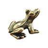 Meditation Frog Figurine Alloy Mini Zen Frog Statue Retro Miniature Frog Desktop Ornament for Home Office Drawing Room Decoration