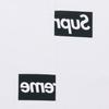 Supreme X Comme Des Garcons Shirt Split Box Logo Tee White T Shirt Unisex White SUP-FW18-399