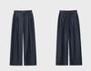 [In Stock] Plus Size Women's Retro Denim-Look Top & Wide-Leg Pants Summer Slimming Set 6160