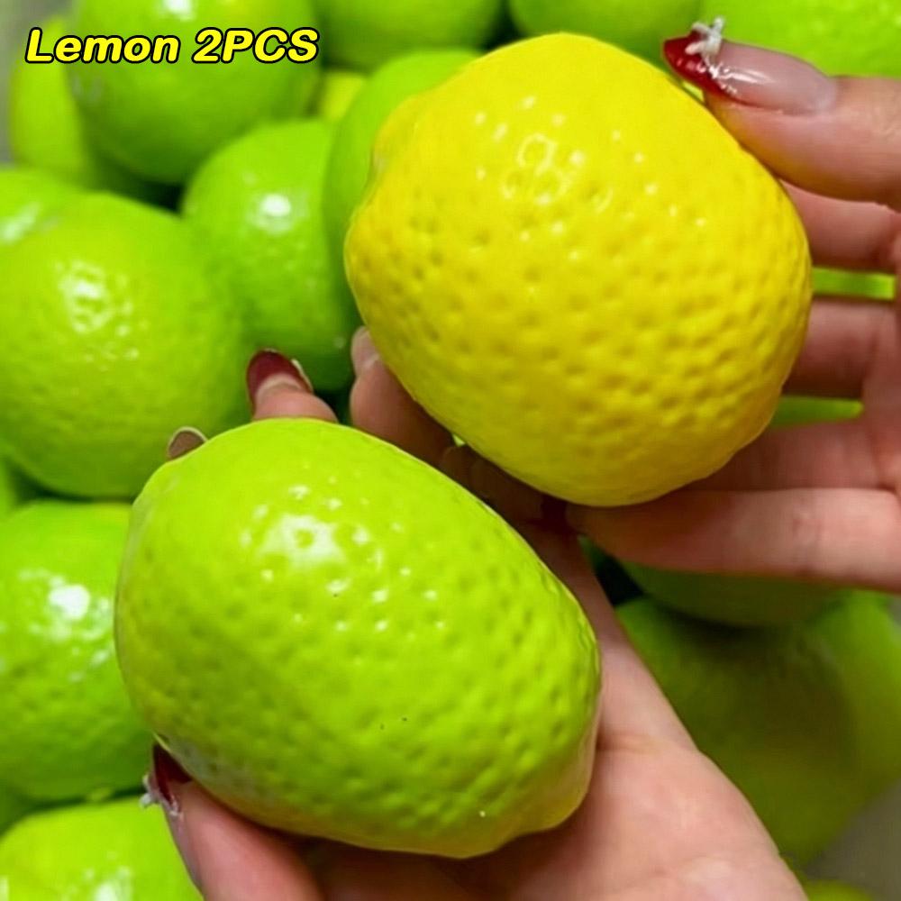 @@Handgemaakte Knapperige Citroen Mango Stressbal Knijpspeeltje, Kleurveranderende Squishy Fidget Bal, ASMR Sensorisch Stressverlichtend Speelgoed