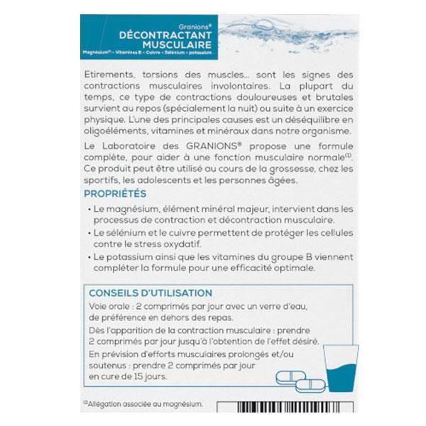 Granions Décontractant Musculaire Lot De 2 X 60 Comprimés