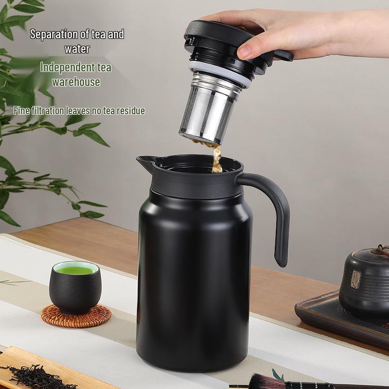 Large Capacity 304 Stainless Steel Insulated Tea Infuser Kettle for Home and Office
