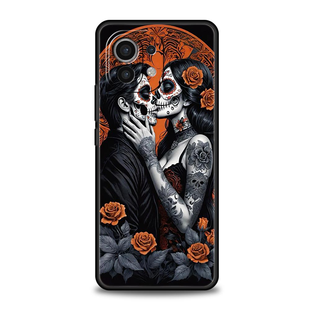 Love Skeleton Skull Phone Case Cover for Xiaomi Mi 15 14 13 12 11 Ultra 14T 13T 12T 11T 10T Pro Lite 5G Shockproof Silicone Capa