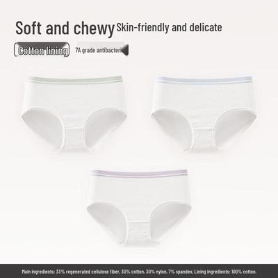 Fenteng Damen Antibakterielle Baumwoll-Slips mit mittlerer Taille