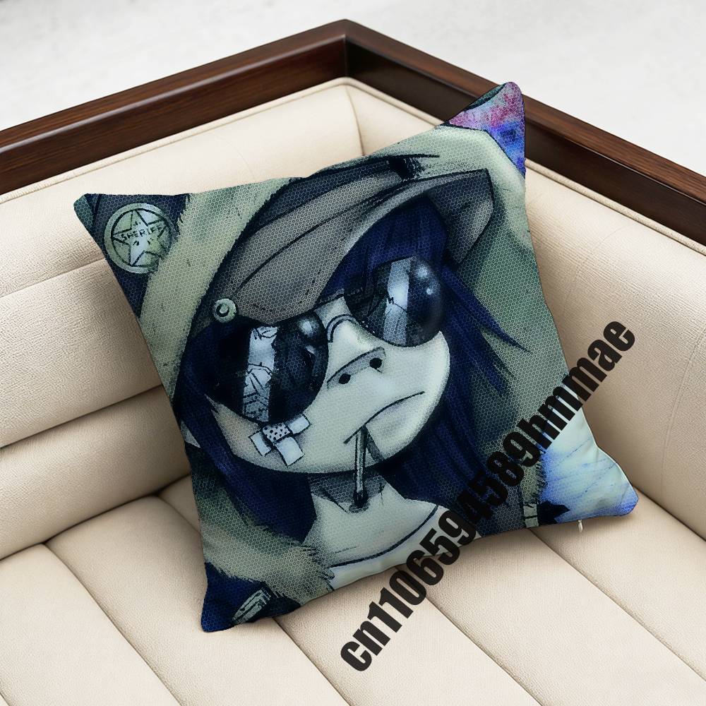 For D-Damon Albarn G-Gorillaz Throw Pillow Case Sham 45X45Cm 35X35Cm Square Home Pillowcase Cushion Cover