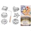 Rosette Iron Set Maker Mold With Handle Waffle Timbale Molds Flower