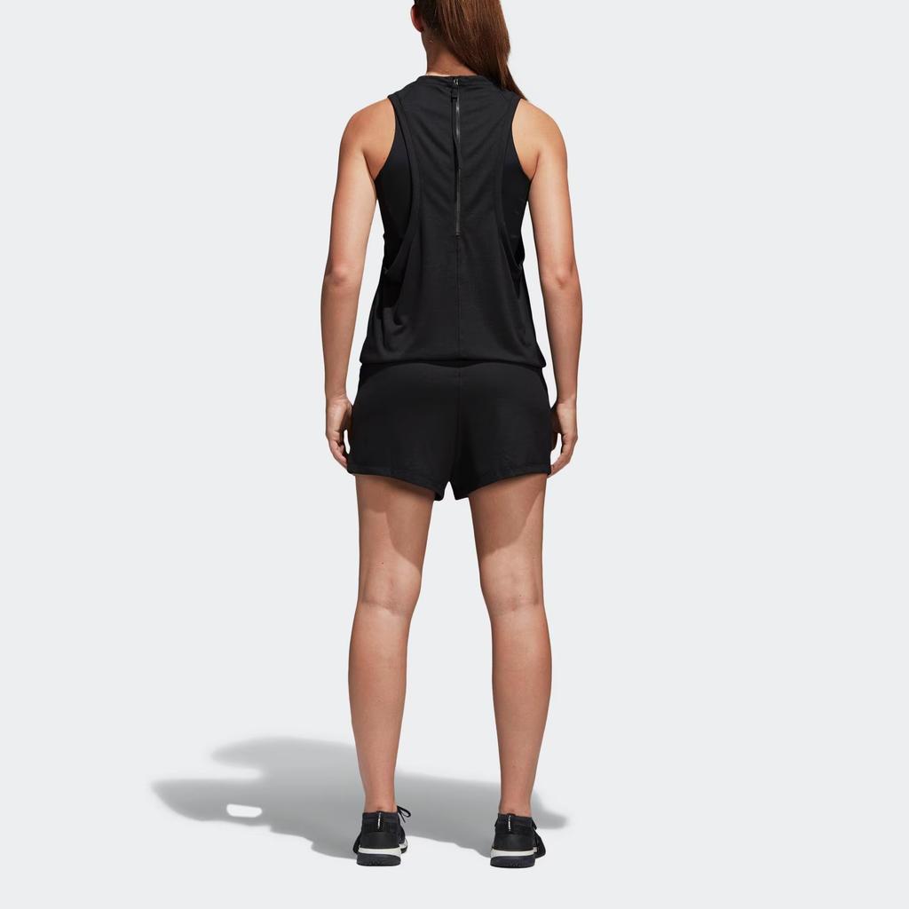 adidas Adventure Wanderlust Loose Comfortable Sleeveless Jumpsuit Women Jumpsuit Black CV4717