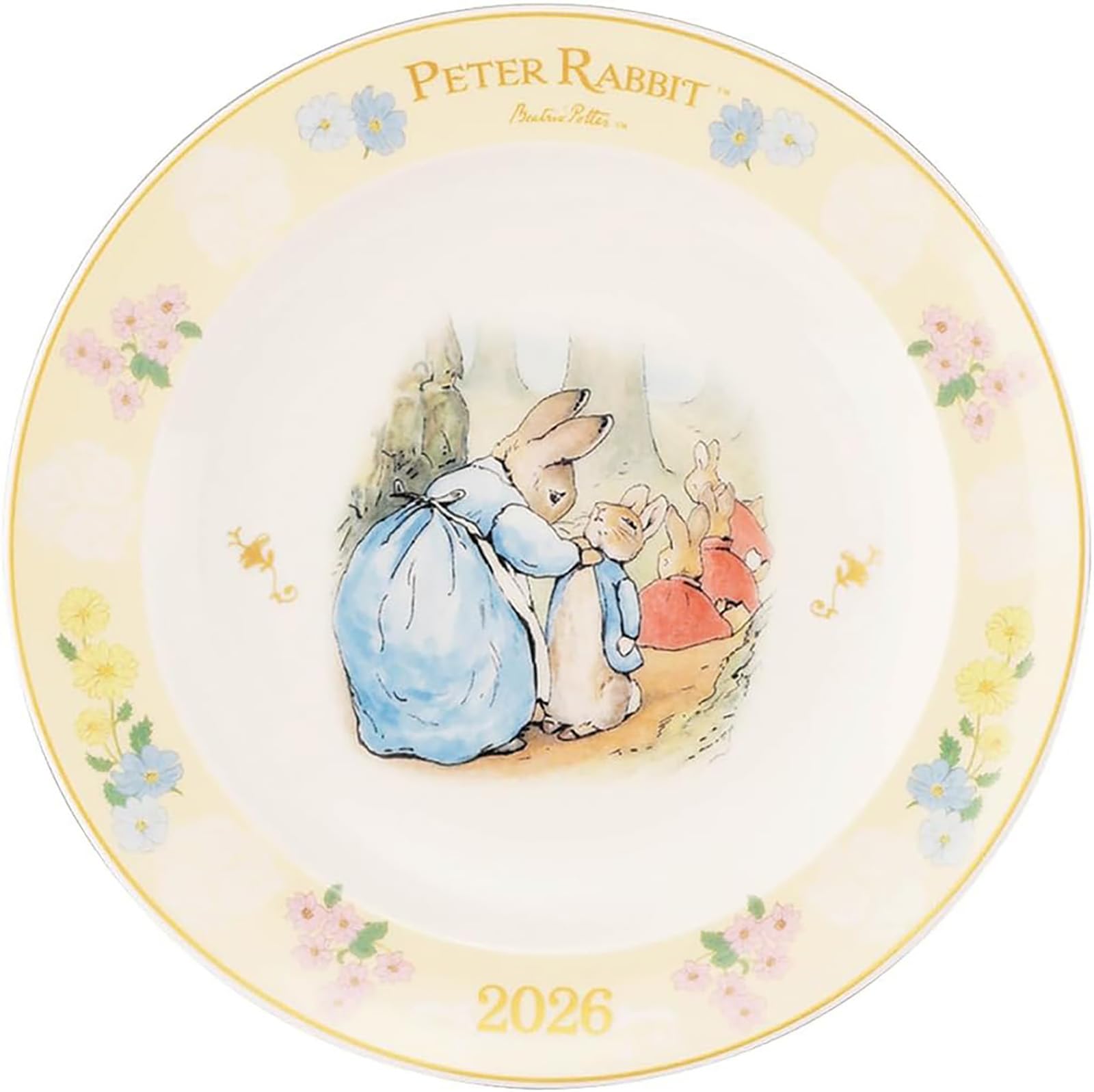 Yamaka Shoten Peter Rabbit 2026 Years Plate (Diameter approx. 20cm) Character Goods Gift Tableware Made in Japan PR2026-YP