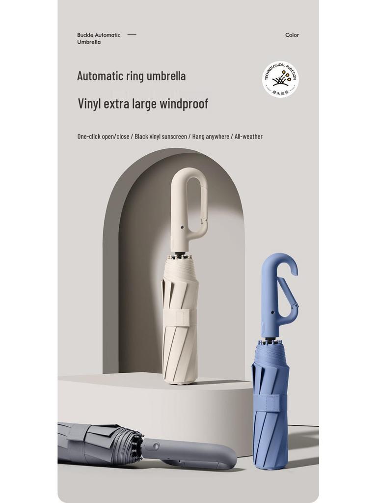 Large Automatic Dual-Use Umbrella: Sunshade & Rain Protection with Custom Logo