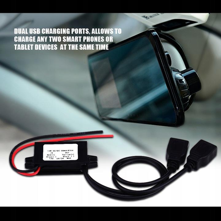 Konwerter Napięcia Przetwornica Dc12V - Dc5V 3A 15W Usb Buck Step-Down