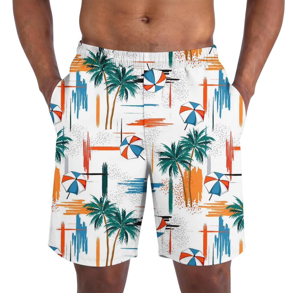 Mens Casual Shorts/Drawstring Summer Beach Stretch