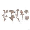 30pcs Wood Flower Applique DIY Craft Embellishments Rustic Home Adornments