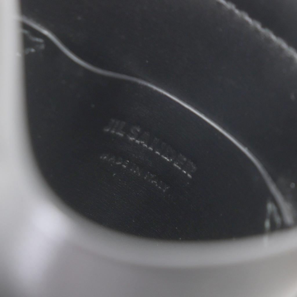 Excellent JIL SANDER Mobile Case GIRO PHONE CASE Logo Print Shoulder Bag Black Used