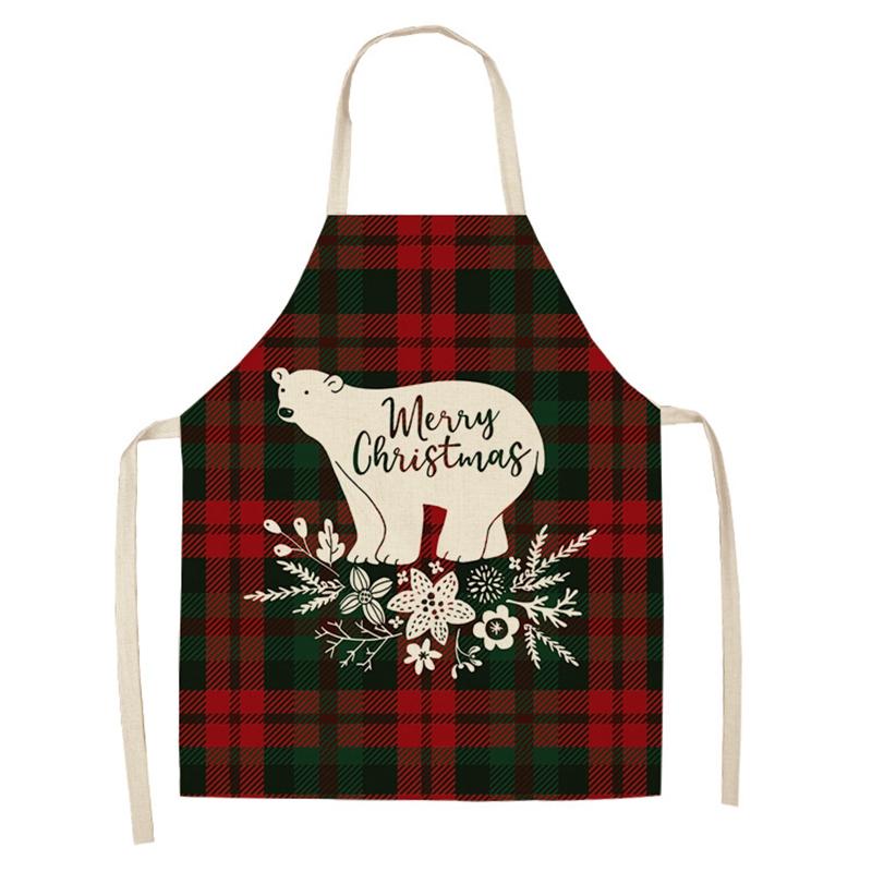 Linen Merry Christmas Apron Christmas Decorations for Home Kitchen Accessories 2025 Christmas Natal Navidad 2025 New Year Gifts