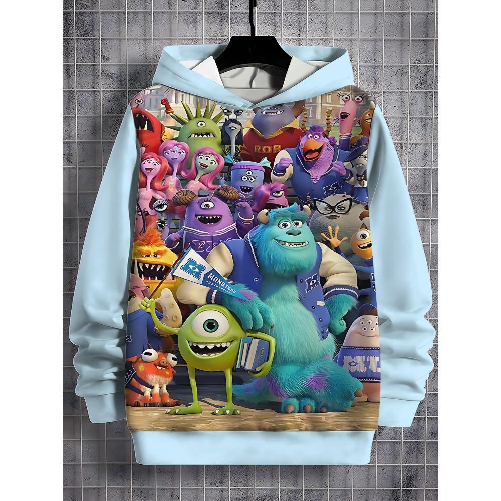 

2025 Літо Монстри Інк 3D Друк Всі Сезони Дитячий Повсякденний Світшот Крутий Пуловер Топ Унісекс Одяг Хлопчик Дівчинка Худі 150