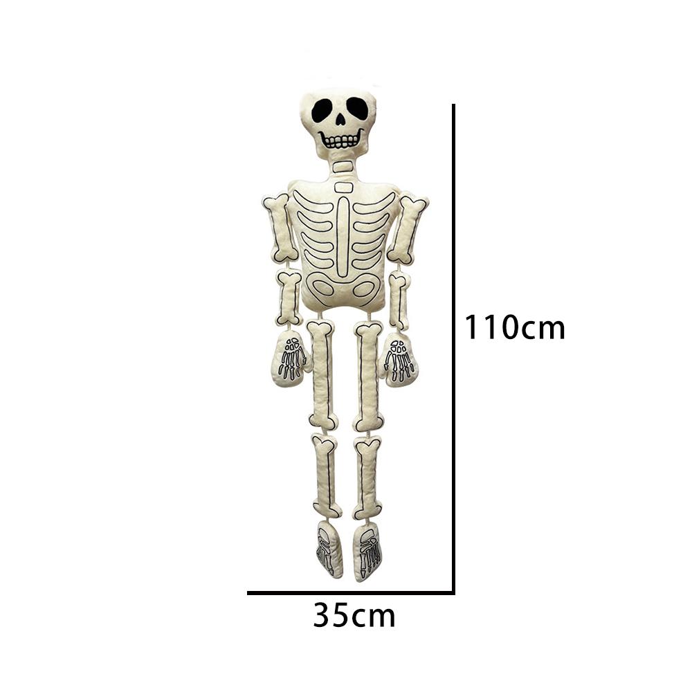 

Non-Toxic 5Pcs 110Cm Halloween Horror Skull Fluffy Dolls Happy Halloween Party Soft Pillow Home Decoration Plush Toys