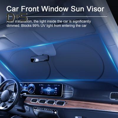 Good Coverage Windshield Sun Shade Wear Resistant Convenient Summer Car Windshield Sun Shade Protector