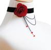 European And American Gothic Lace Collarbone Chain Women's Choker Simple Black Punk Accessory Collar