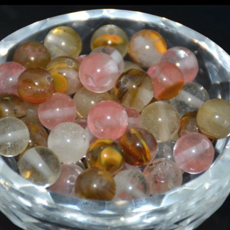 4/6/8/10mm DIY Šperkové doplňky Vulkánové Korálky z Třešňového Křemene Volné Korálky