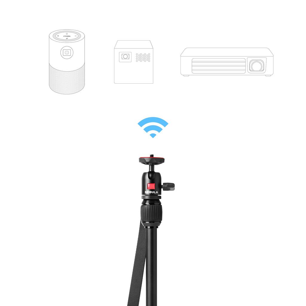 Nebula Verstellbares Stativ Tragbarer Projektorständer mit Universalhalterung und Kugelgelenk Schwenkkopf Aluminiumlegierung Stativständer für Capsule 3 Capsule Air