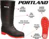 Botas de borracha com biqueira de aço PORTLAND 46 YT-80888 YATO