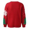 2025 Women's Embroidered Christmas Sweater - European & American Style Crew Neck Pullover with Snowflake and Tree Design